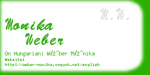 monika weber business card